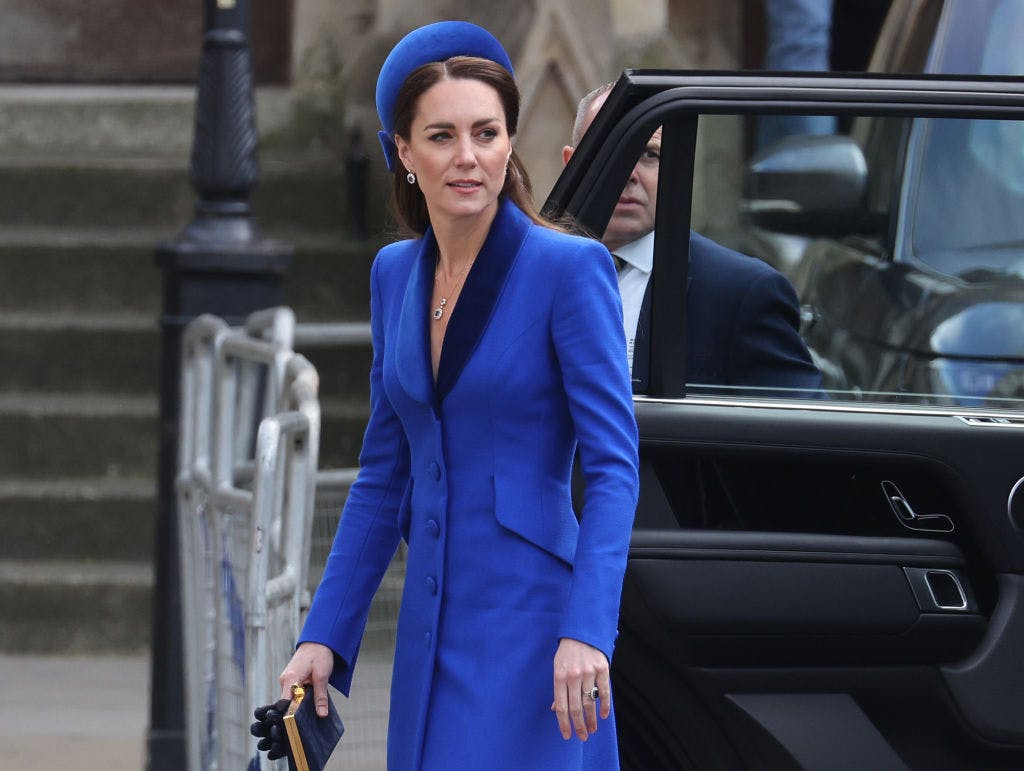Kate Middleton Wows In Royal Blue Coat Dress And Hat Combo In London