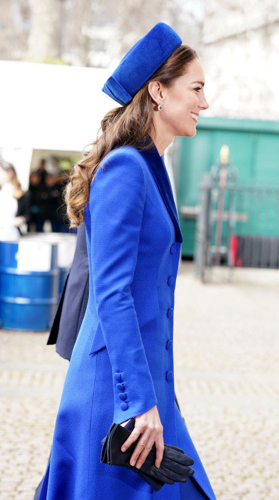 Kate Middleton Wows In Royal Blue Coat Dress And Hat Combo In London