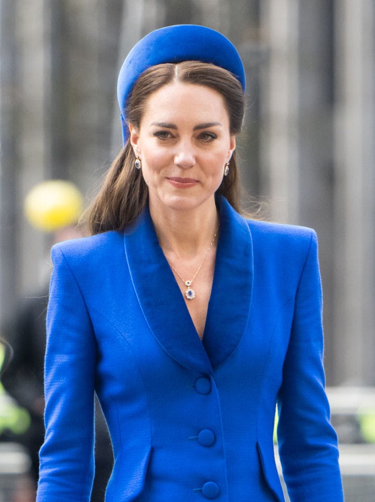 Kate Middleton Wows In Royal Blue Coat Dress And Hat Combo In London