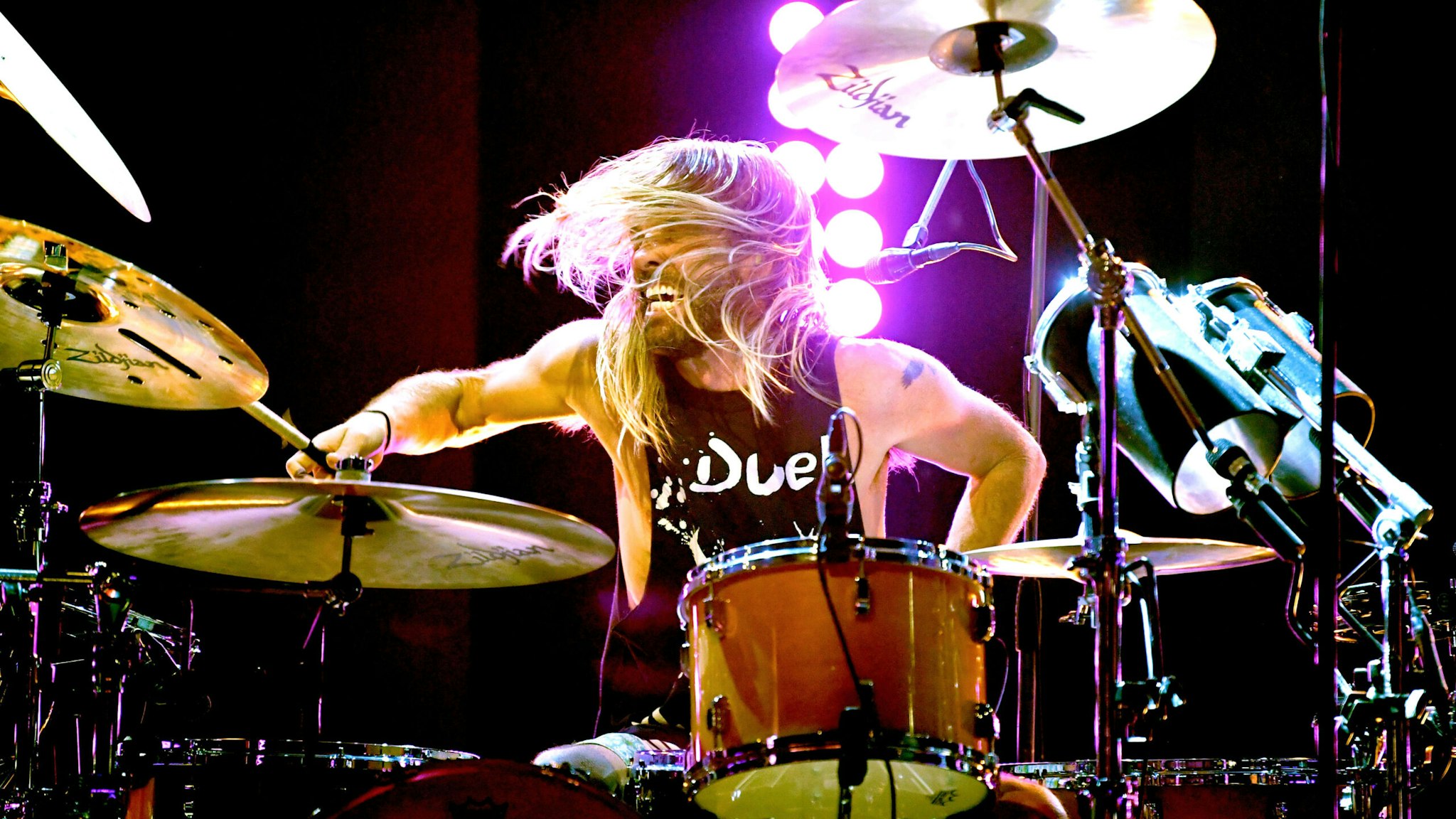 BURBANK, CALIFORNIA - UNSPECIFIED: (EDITORIAL USE ONLY) In this image released on January 28, Taylor Hawkins of Foo Fighters performs onstage during the 2021 iHeartRadio ALTer EGO Presented by Capital One stream on LiveXLive.com and broadcast on iHeartRadio’s Alternative and Rock stations nationwide on January 28, 2021.