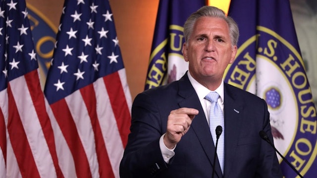 U.S. House Minority Leader Rep. Kevin McCarthy (R-CA) speaks during his weekly news conference June 25, 2020 on Capitol Hill in Washington, DC.