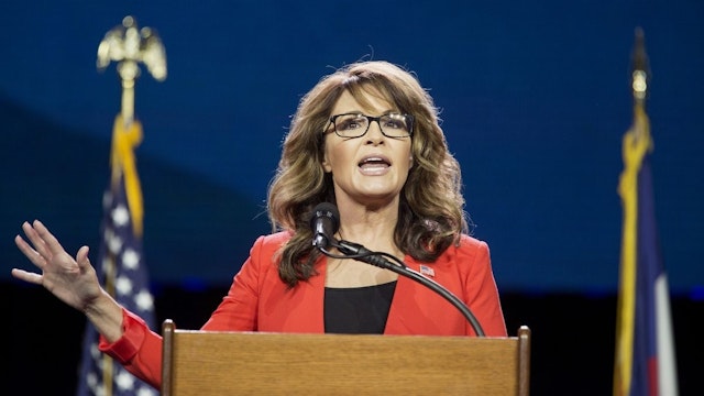 Sarah Palin, former governor of Alaska, speaks during the Western Conservative Summit in Denver, Colorado, U.S., on Friday, July 1, 2016.