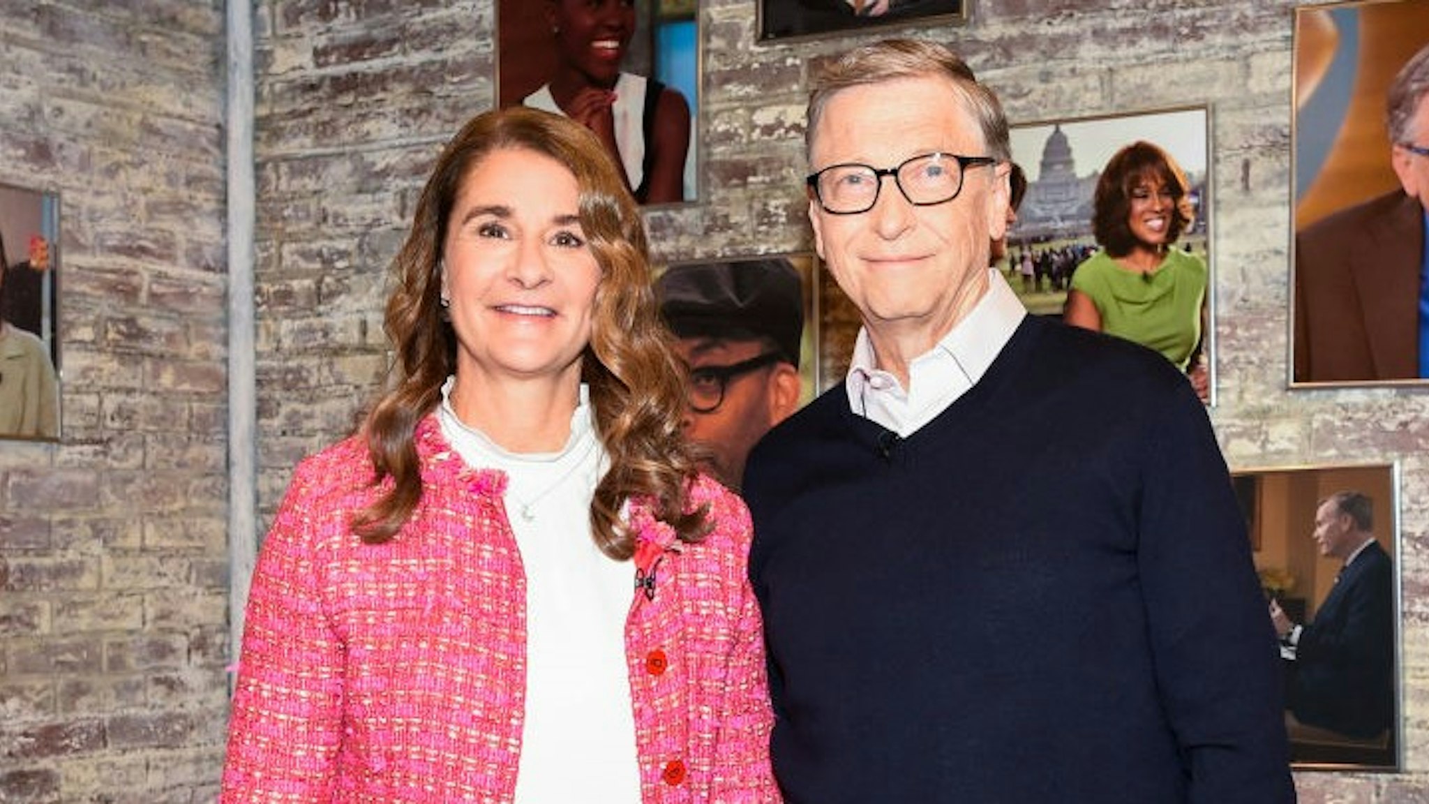NEW YORK - FEBRUARY 12: Bill and Melinda Gates in the CBS Toyota Greenroom before their appearance on CBS THIS MORNING, Feb 12, 2019. (Photo by
