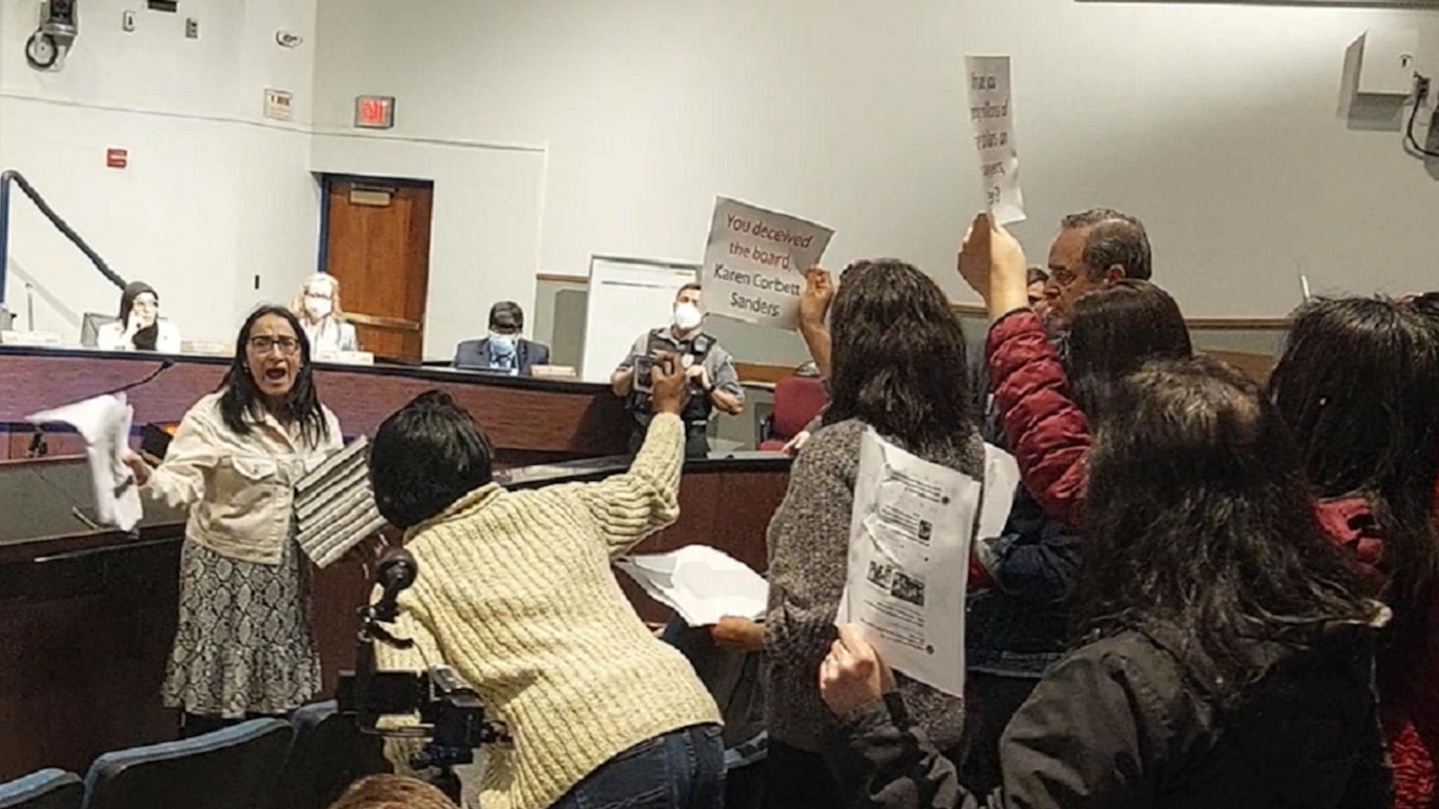 Asra Nomani at Fairfax County school board meeting 3/11/2022