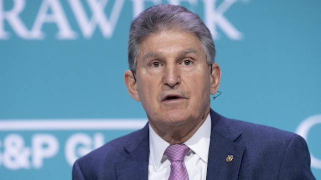 Senator Joe Manchin, a Democrat from West Virginia and chairman of the Senate Energy and Natural Resources Committee, speaks during the 2022 CERAWeek by S&P Global conference in Houston, Texas, U.S., on Friday, March 11, 2022.