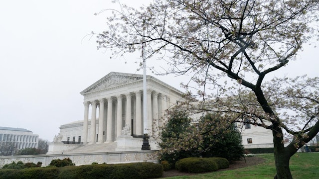 Senators Stumble On Covid Bill Before Recess The U.S. Supreme Court in Washington, D.C., U.S., on Thursday, April 7, 2022. Senators may leave town for a two-week recess today without passing a $10 billion Covid aid bill, amid a standoff over amendment votes. Photographer: Eric Lee/Bloomberg via Getty Images Bloomberg / Contributor via Getty Images