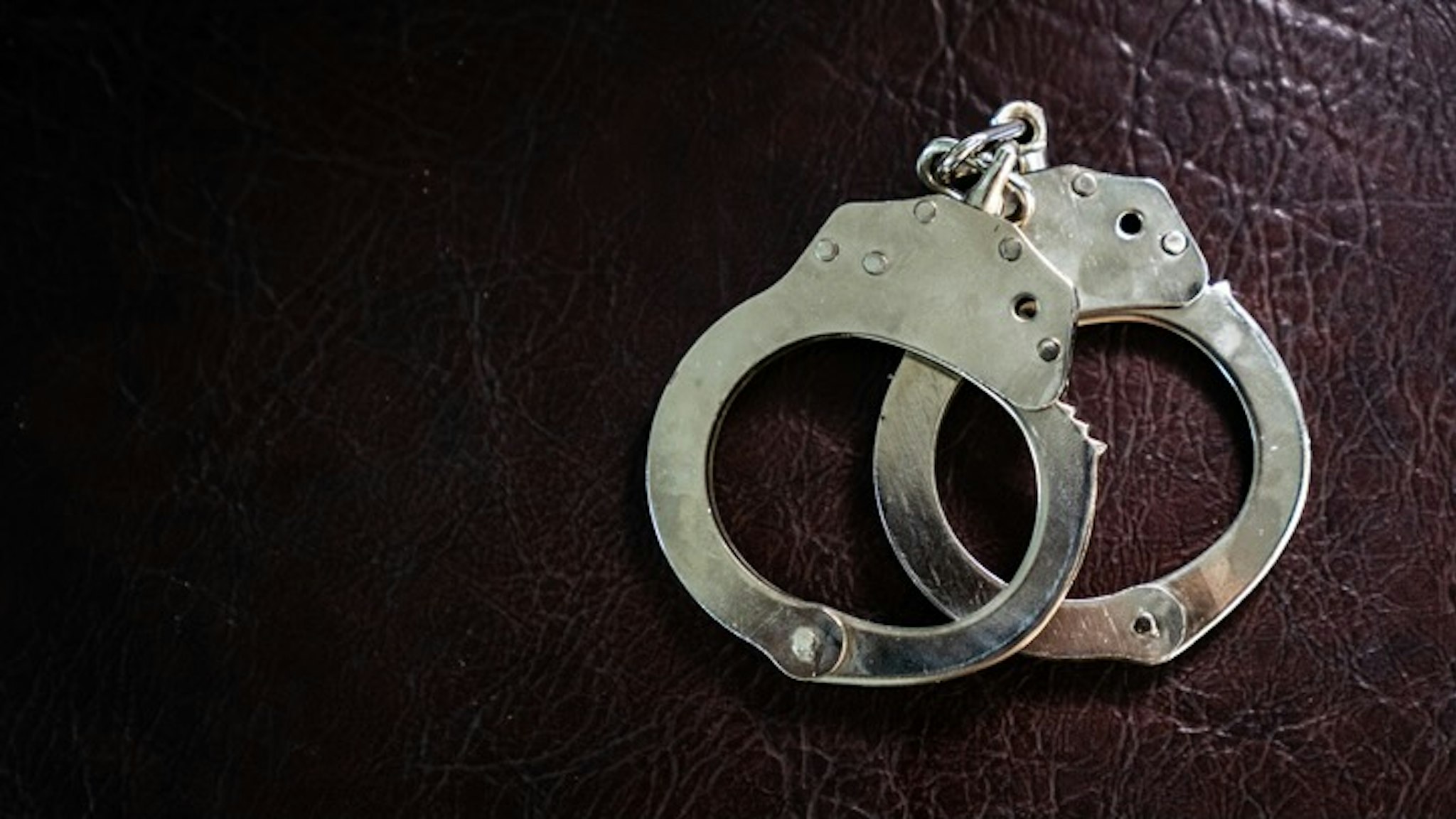 Police handcuffs,shackle - stock photo Police handcuffs,shackle krisanapong detraphiphat via Getty Images
