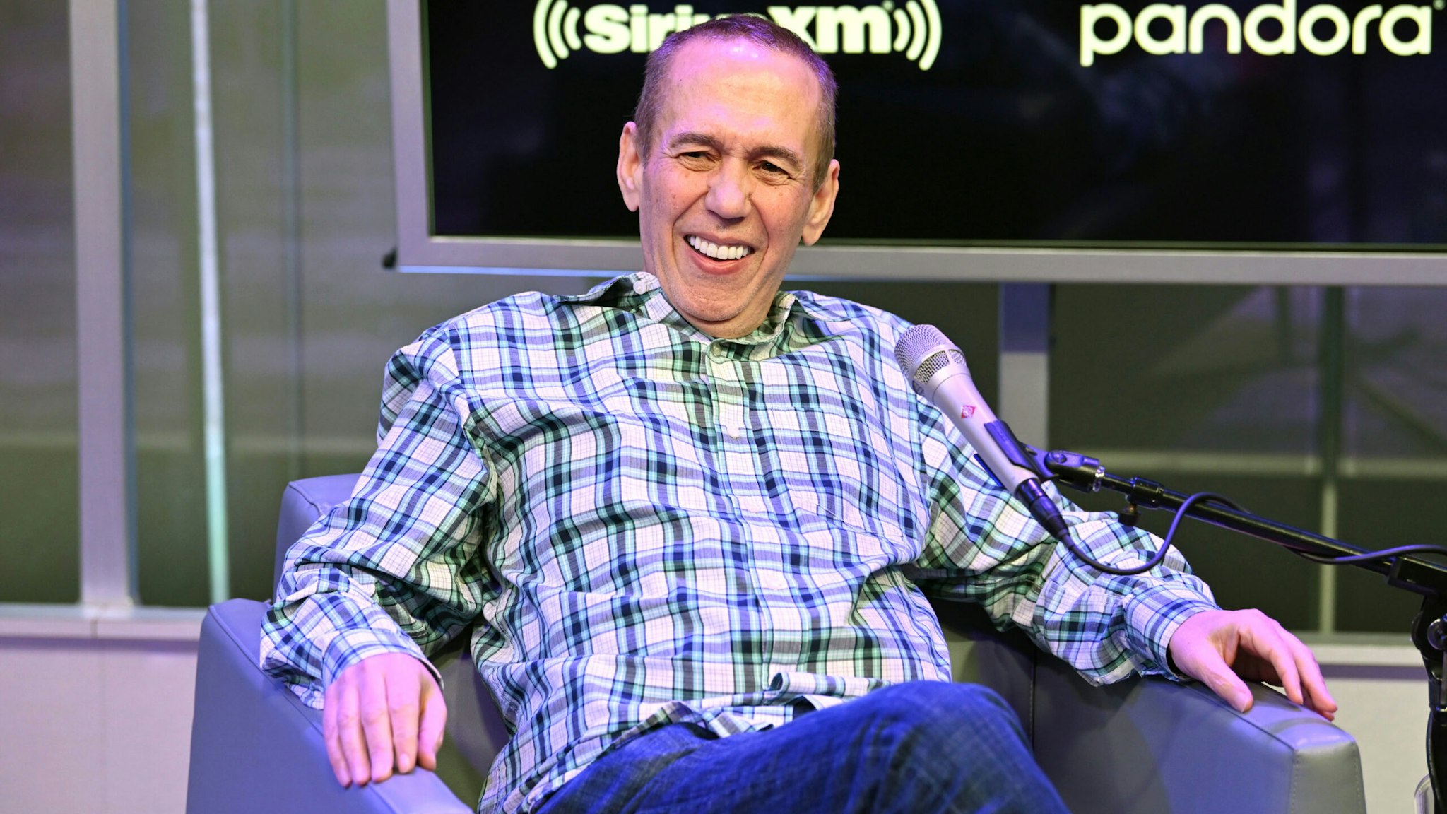 NEW YORK, NEW YORK - FEBRUARY 03: (EXCLUSIVE COVERAGE) Gilbert Gottfried hosts "Amazing Colossal Show" on Comedy Greats at SiriusXM Studios on February 03, 2020 in New York City.