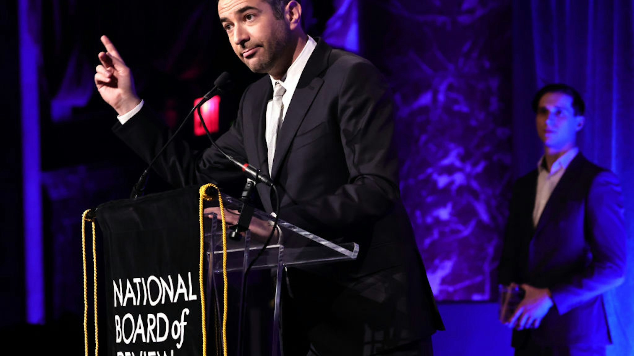 NEW YORK, NEW YORK - MARCH 15: Ari Melber speaks onstage at the National Board of Review annual awards gala at Cipriani 42nd Street on March 15, 2022 in New York City. (Photo by Jamie McCarthy/Getty Images for National Board of Review