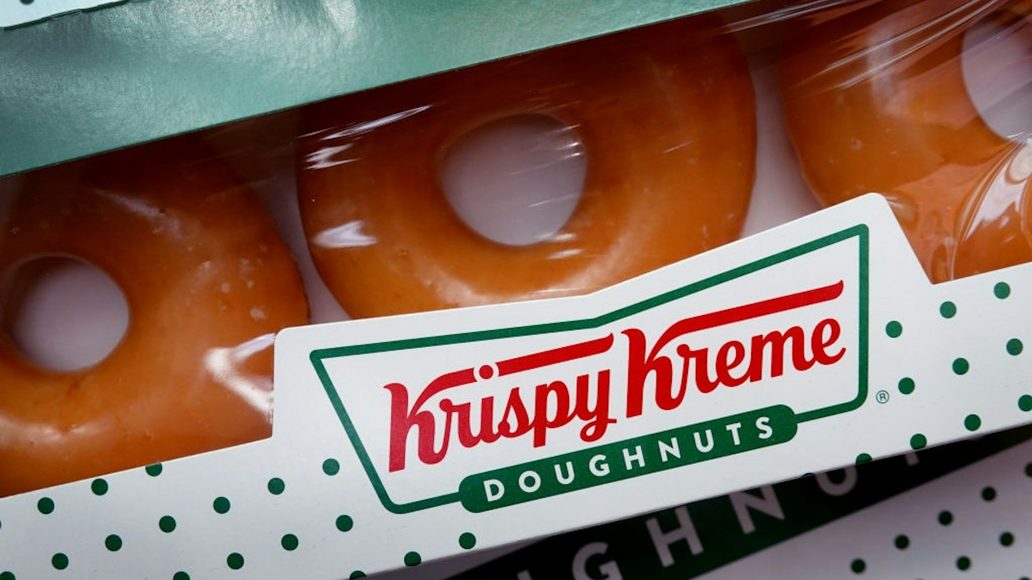 CHICAGO, ILLINOIS - MAY 05: Doughnuts are sold at a Krispy Kreme store on May 05, 2021 in Chicago, Illinois.