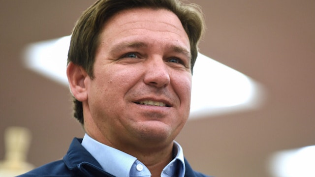 Florida Gov. Ron DeSantis speaks at a press conference at Buc-eeís travel center, where he announced his proposal of more than $1 billion in gas tax relief for Floridians in response to rising gas prices caused by inflation