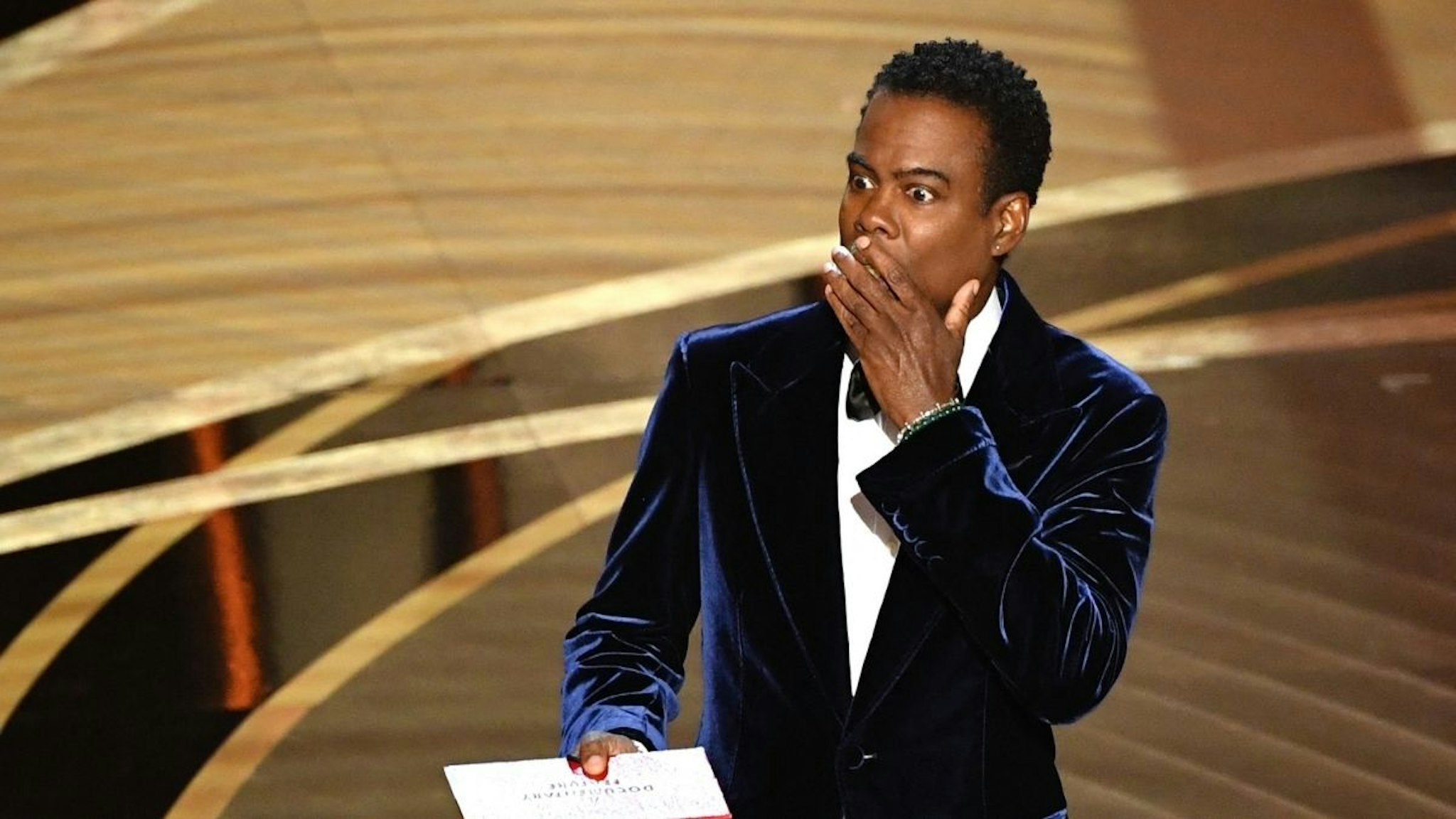 US actor Chris Rock speaks onstage during the 94th Oscars at the Dolby Theatre in Hollywood, California on March 27, 2022