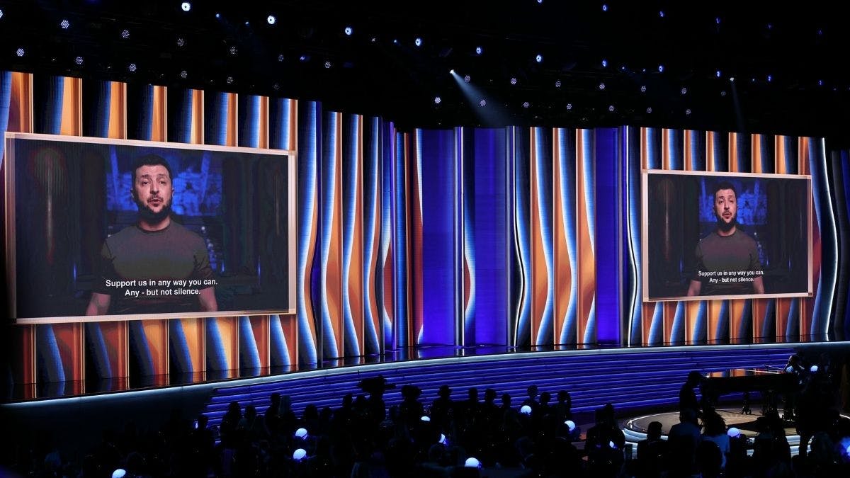 ‘Body Armor Instead Of Tuxedos’: Ukraine’s Zelensky Gives Surprise Grammy Appearance Via Video 1 image
