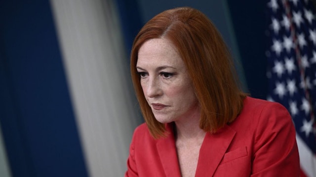 White House Press Secretary Jen Psaki speaks during the daily briefing in the Brady Briefing Room of the White House in Washington, DC, on April 25, 2022.