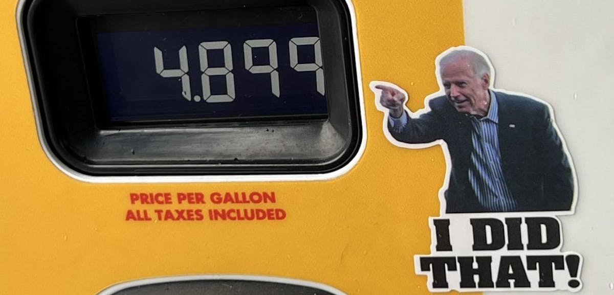 Man Arrested After Putting Biden ‘I Did That!’ Stickers On Gas Pumps, Getting Belligerent: Report 1 image