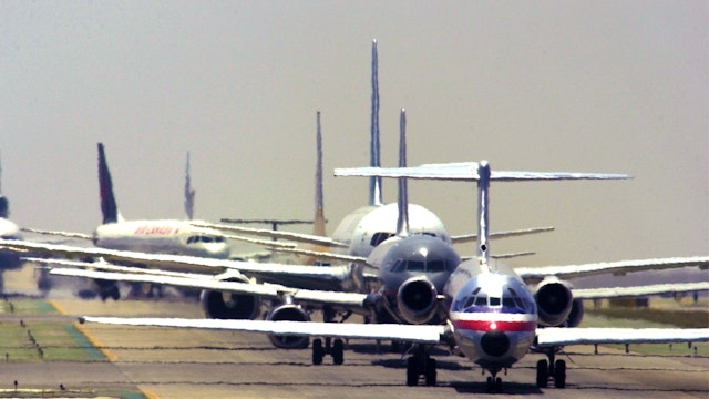 Airliners line up for take off at Los Angeles International Airport June 20, 2001 in Los Angeles, California. According to a federal study LAX had the highest number of near collisions on it''s runways over the past 10 years when compared to the other busy airports in the nation. The Federal Aviation Administration report calls 13 of the 33 near collisions recorded at LAX during the study "serious". Seventeen of the most serious incursions occured at the nation''s six busiest airports; LAX, Dallas-Fort Worth, Chicago O''Hare, Atlanta, Phoenix, and Detroit.