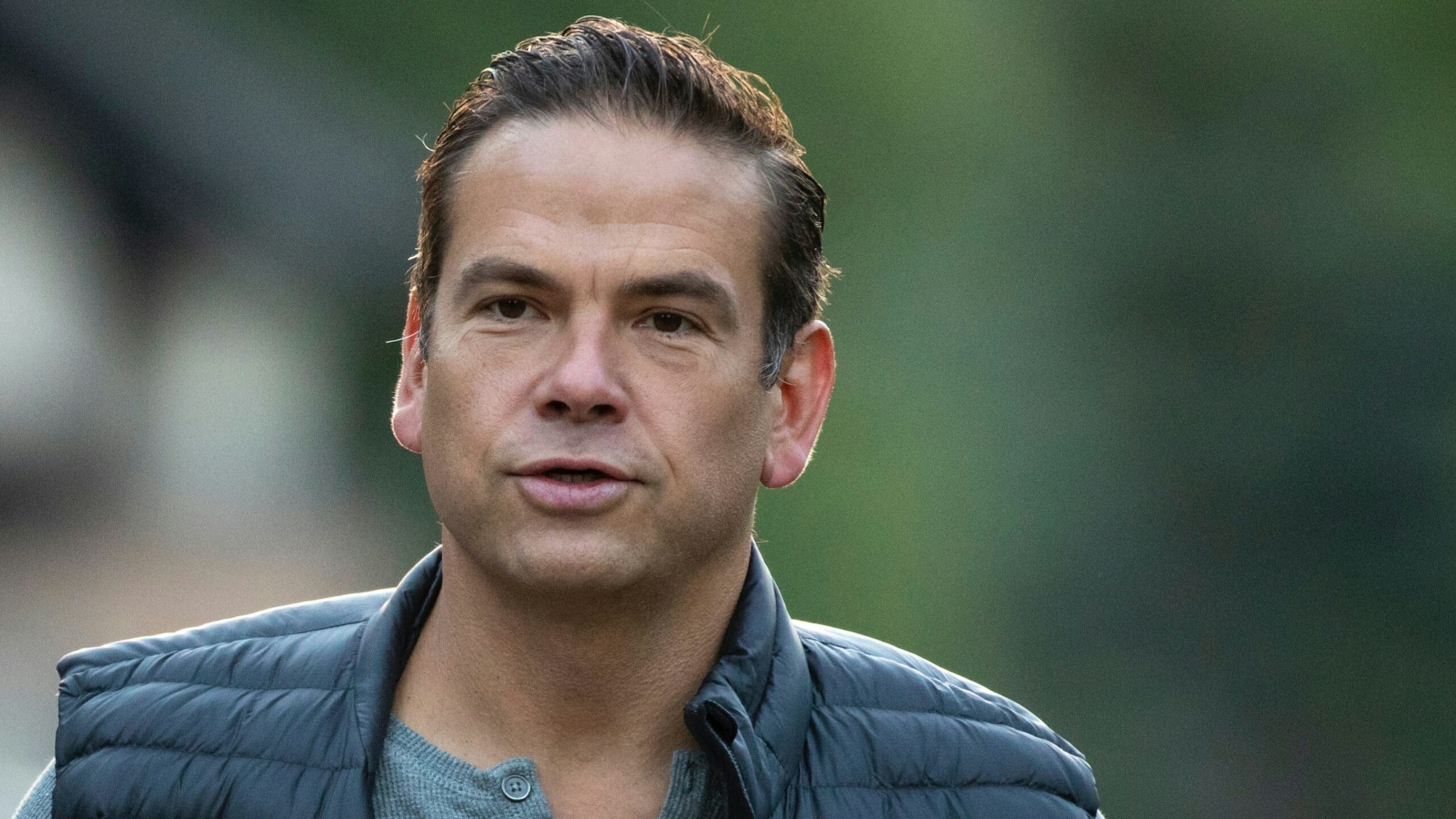 Lachlan Murdoch, chief executive officer of Fox Corporation and co-chairman of News Corp, attends the annual Allen & Company Sun Valley Conference, July 11, 2019 in Sun Valley, Idaho.