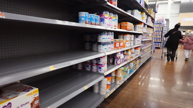 Baby formula is offered for sale at a big box store on January 13, 2022 in Chicago, Illinois.