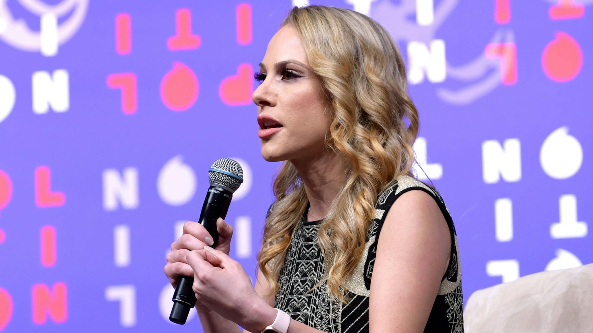 Politicon 2019 – Day 1 NASHVILLE, TENNESSEE - OCTOBER 26: Ana Kasparian speaks onstage during the 2019 Politicon at Music City Center on October 26, 2019 in Nashville, Tennessee.
