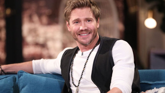 Guest Chad Michael Murray on the set of Busy Tonight