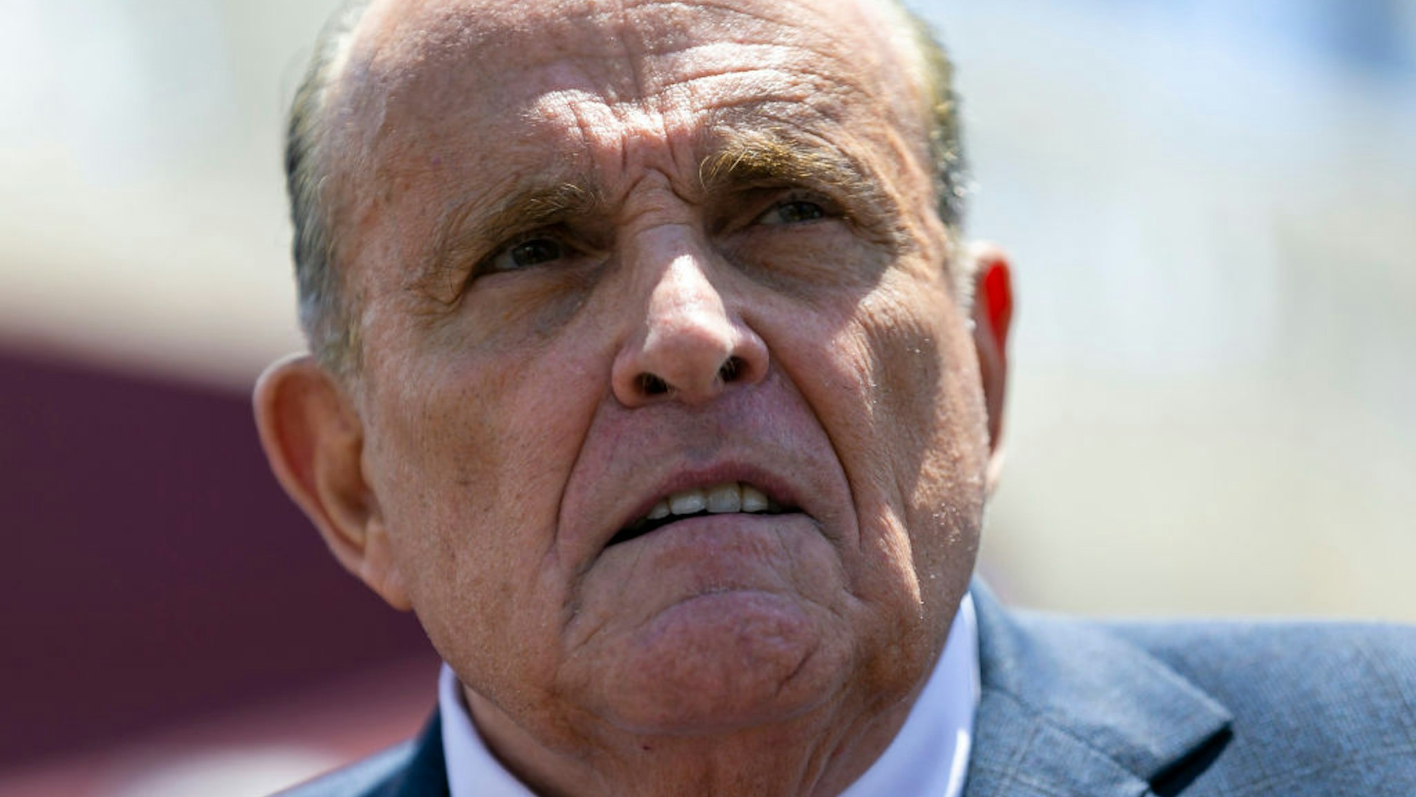 Former New York City Mayor Rudy Giuliani speaks during a news conference in Miami in July 2021. (Matias J. Ocner/Miami Herald/Tribune News Service via Getty Images)