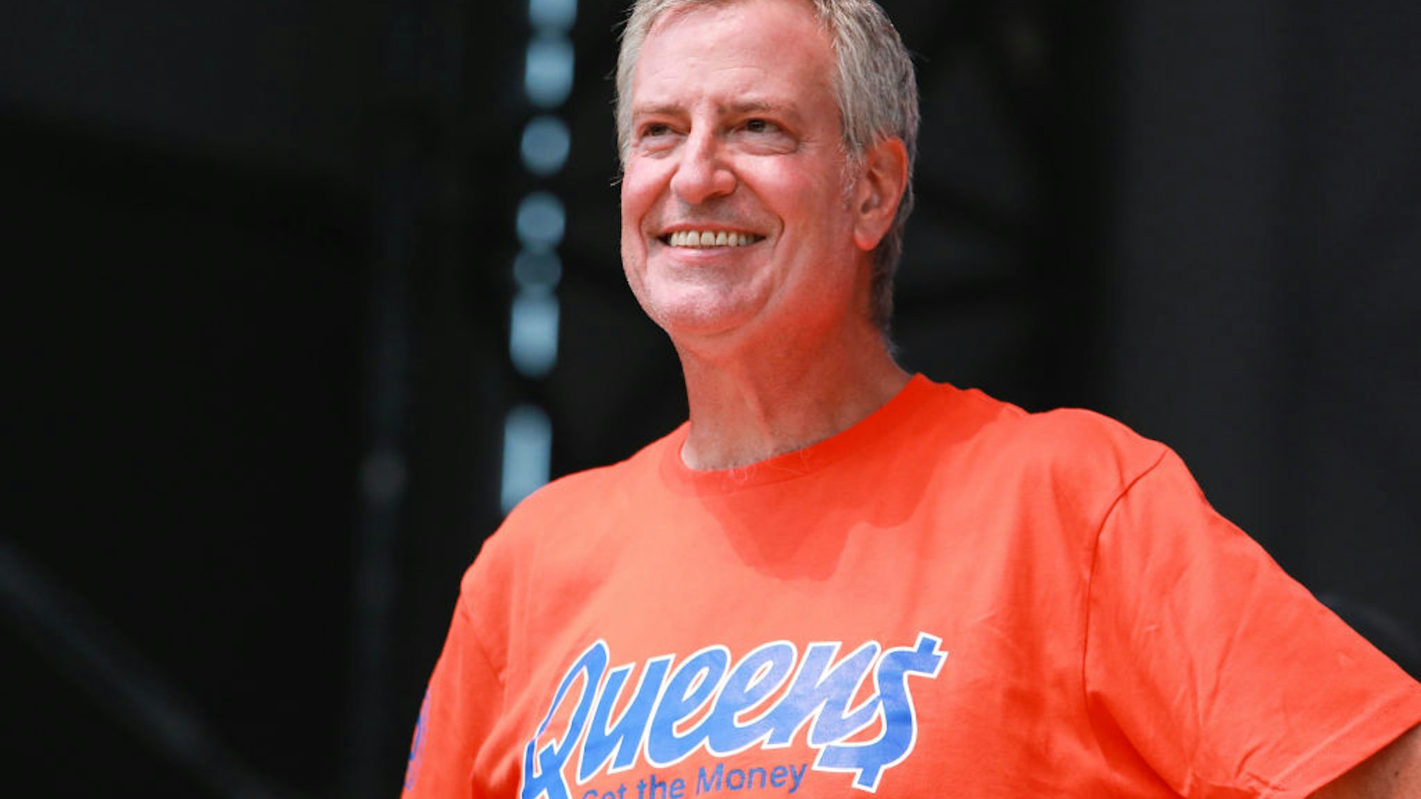 NEW YORK, NEW YORK - AUGUST 20: Bill de Blasio attends It's Time For Hip Hop In NYC: Queens at Forest Hills Stadium on August 20, 2021 in New York, New York. (Photo by Jason Mendez/Getty Images)