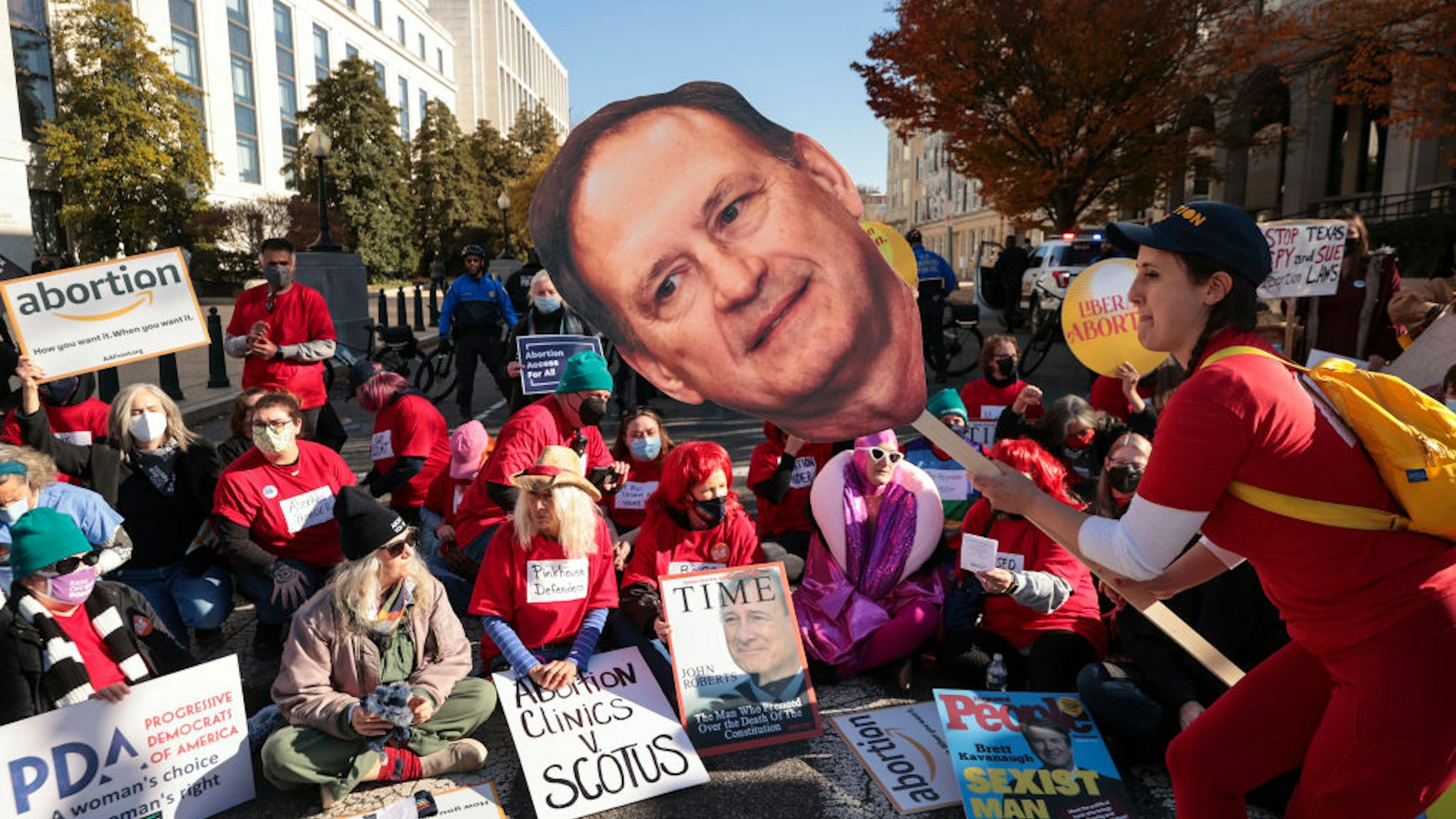 Supreme Court Justice Samuel Alito has been targeted by protesters since his draft opinion overturning Roe v Wade was leaked