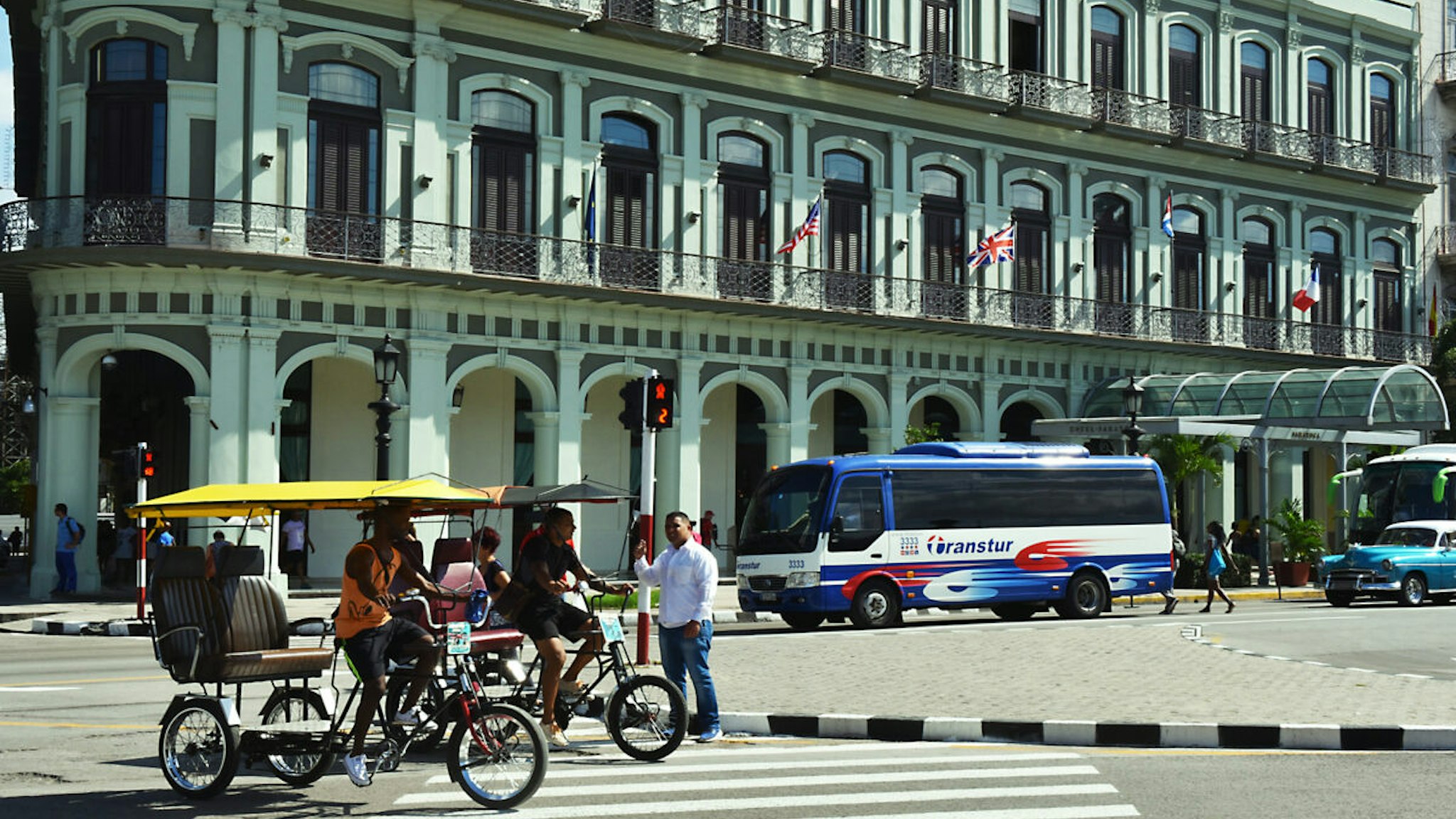 View of the Saratoga Hotel on November 11, 2019 in Havana
