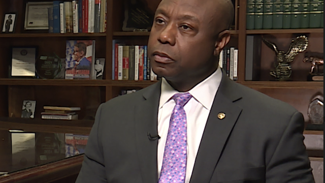 Sen. Tim Scott called on Democrats to condemn the threats against the US Supreme Court and conservative justices as a decision possibly overturning Roe v Wade looms