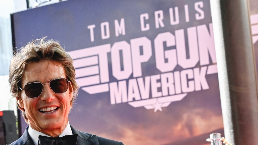 Tom Cruise attends the Royal Film Performance and UK Premiere of "Top Gun: Maverick" at Leicester Square on May 19, 2022 in London, England.