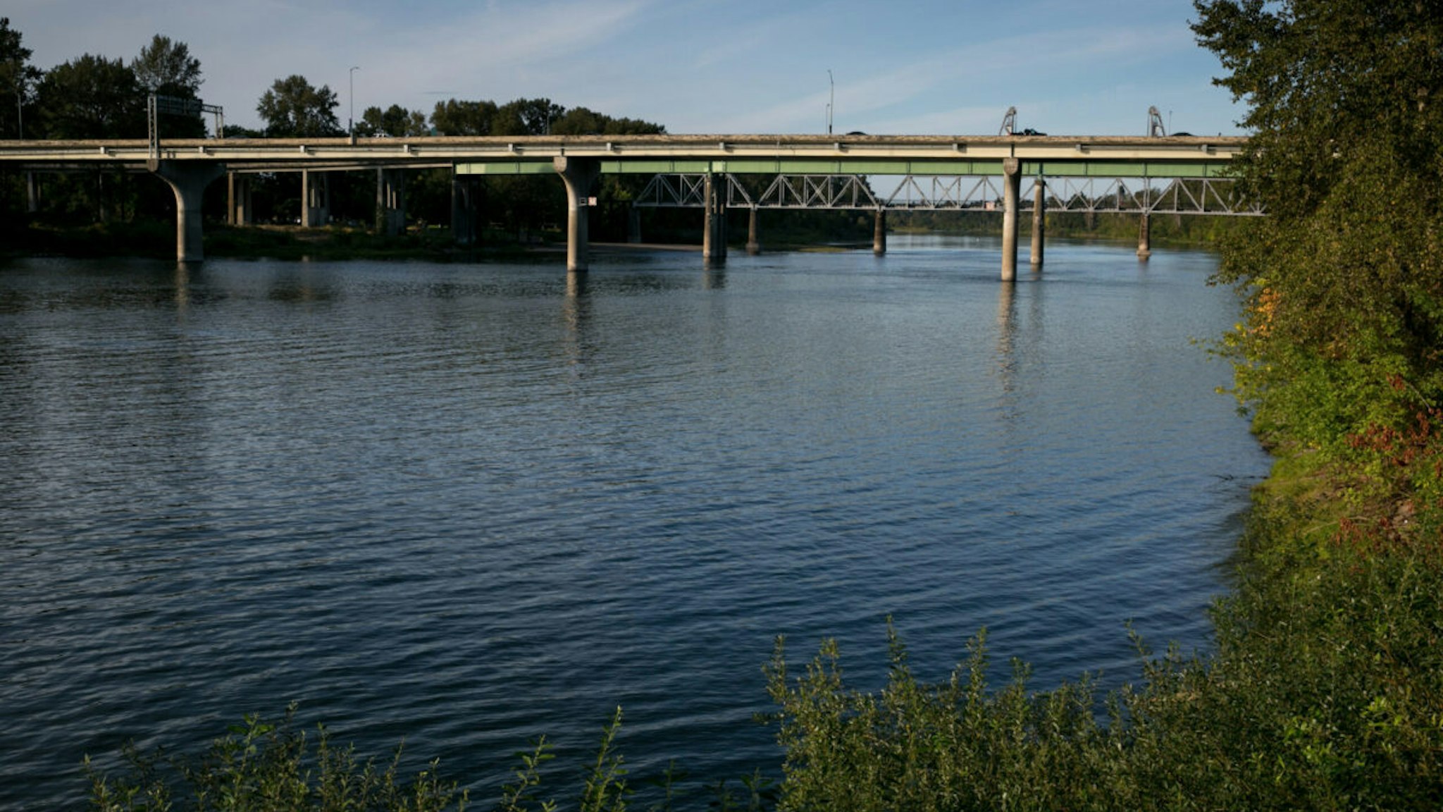 The Willamette River is viewed from Riverfront Park on September 27, 2017, in Salem, Oregon. Dundee, Carlton, McMinnville, and Newburg, all small towns located northwest of Salem in the Willamette Valley wine production areas, have become the epicenters of Oregon's wine destination tourism