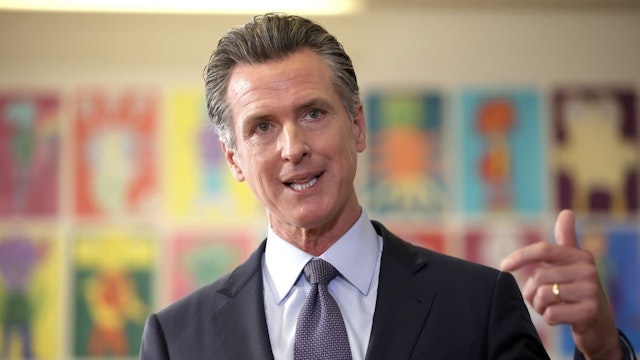 California Governor Newsom Speaks On State's School Safety And Covid Prevention Efforts SAN FRANCISCO, CALIFORNIA - OCTOBER 01: California Gov. Gavin Newsom speaks during a news conference after meeting with students at James Denman Middle School on October 01, 2021 in San Francisco, California. California Gov. Gavin Newsom announced that California will become the first state in the nation to mandate students to have a COVID-19 vaccination in order to attend in person classes. The mandate will go into effect at all private and public schools in the state when the FDA approves the vaccinations for students age and grade level. It is expected that 7th to 12th graders will likely have to have the vaccine by January of 2022. (Photo by Justin Sullivan/Getty Images) Justin Sullivan / Staff