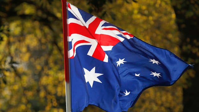 he Australian Flag is seen on June 25, 2017 in Melbourne, Australia. An anti racist rally was organised to counter an 'Australian pride march' held by far-right patriot groups.