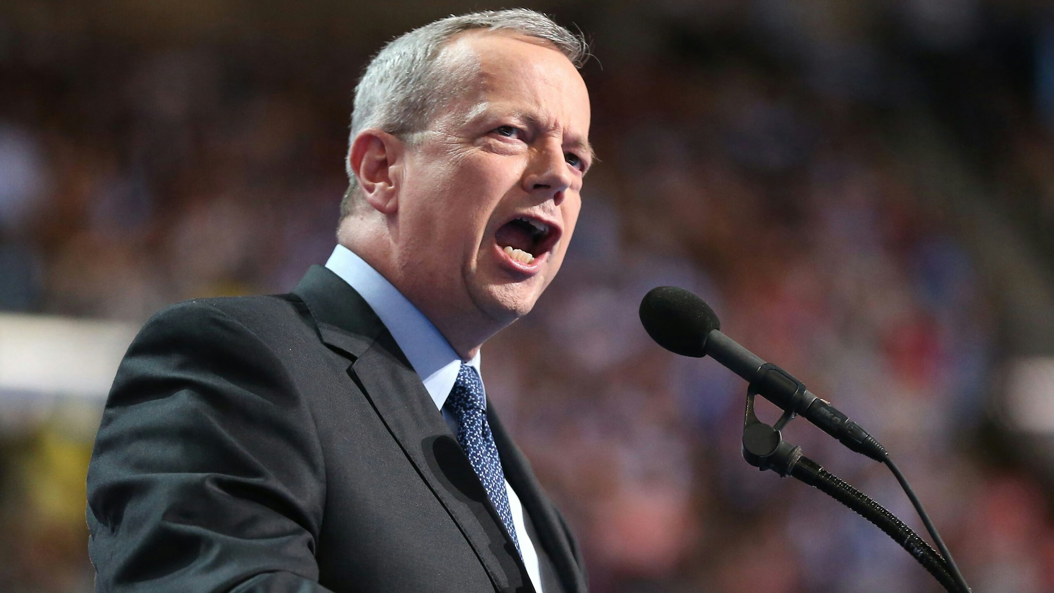 General John Allen, former commander of the International Security Assistance Forces, speaks during the Democratic National Convention (DNC) in Philadelphia, Pennsylvania, U.S., on Thursday, July 28, 2016. Division among Democrats has been overcome through speeches from two presidents, another first lady and a vice-president, who raised the stakes for their candidate by warning that her opponent posed an unprecedented threat to American diplomacy.