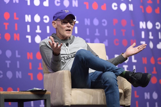 NASHVILLE, TENNESSEE - OCTOBER 26: James Carville speaks onstage during the 2019 Politicon at Music City Center on October 26, 2019 in Nashville, Tennessee. (Photo by Jason Kempin/Getty Images for Politicon )