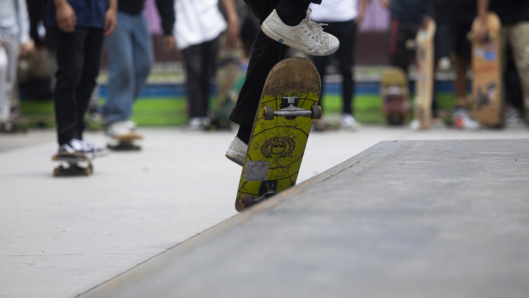 A biological adult male defeated a field of female children to win a skateboarding tournament in New York City