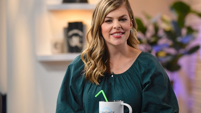 NASHVILLE, TENNESSEE - JULY 19: Allie Beth Stuckey is seen on the set of "Candace" on July 19, 2021 in Nashville, Tennessee. The show will air on Tuesday, July 20, 2021. (Photo by Jason Davis/Getty Images)