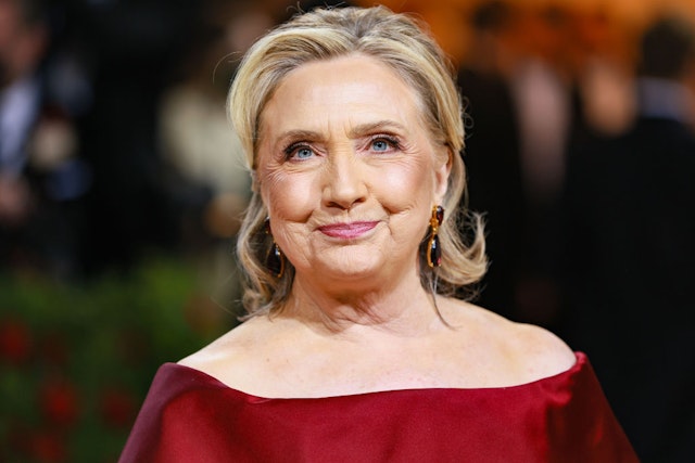 NEW YORK, NEW YORK - MAY 02: Hillary Clinton attends The 2022 Met Gala Celebrating "In America: An Anthology of Fashion" at The Metropolitan Museum of Art on May 02, 2022 in New York City. (Photo by Theo Wargo/WireImage)