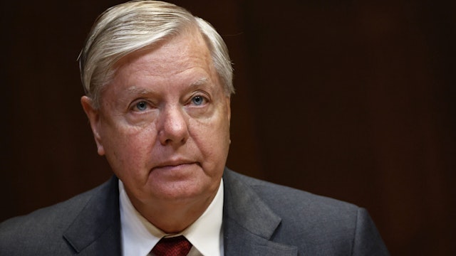 WASHINGTON, DC - MAY 25: Sen. Lindsey Graham (R-SC) attends a Senate Appropriations Subcommittee hearing on May 25, 2022 in Washington, DC. The hearing is titled "A Review of the President's Fiscal Year 2023 Funding Request for the FBI."