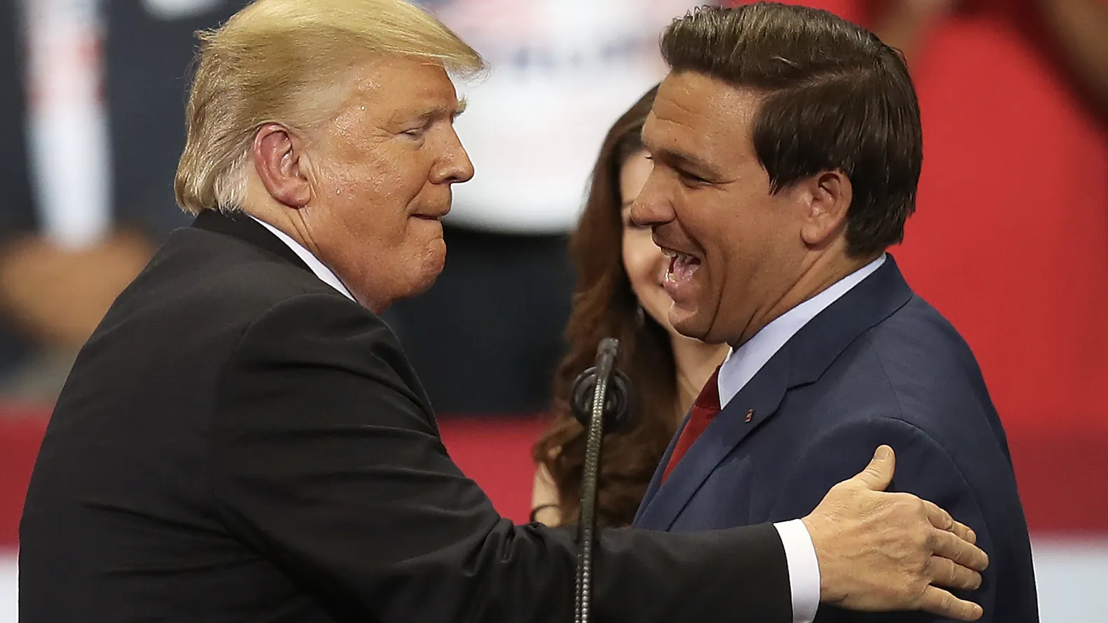 DeSantis Downplays Straw Polling Showing Him Besting Trump
