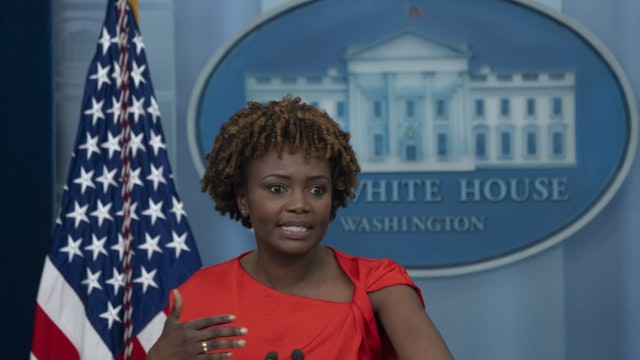 Karine Jean-Pierre, White House press secretary, speaks during a news conference in the James S. Brady Press Briefing Room at the White House in Washington, D.C., US, on Wednesday, June 22, 2022.