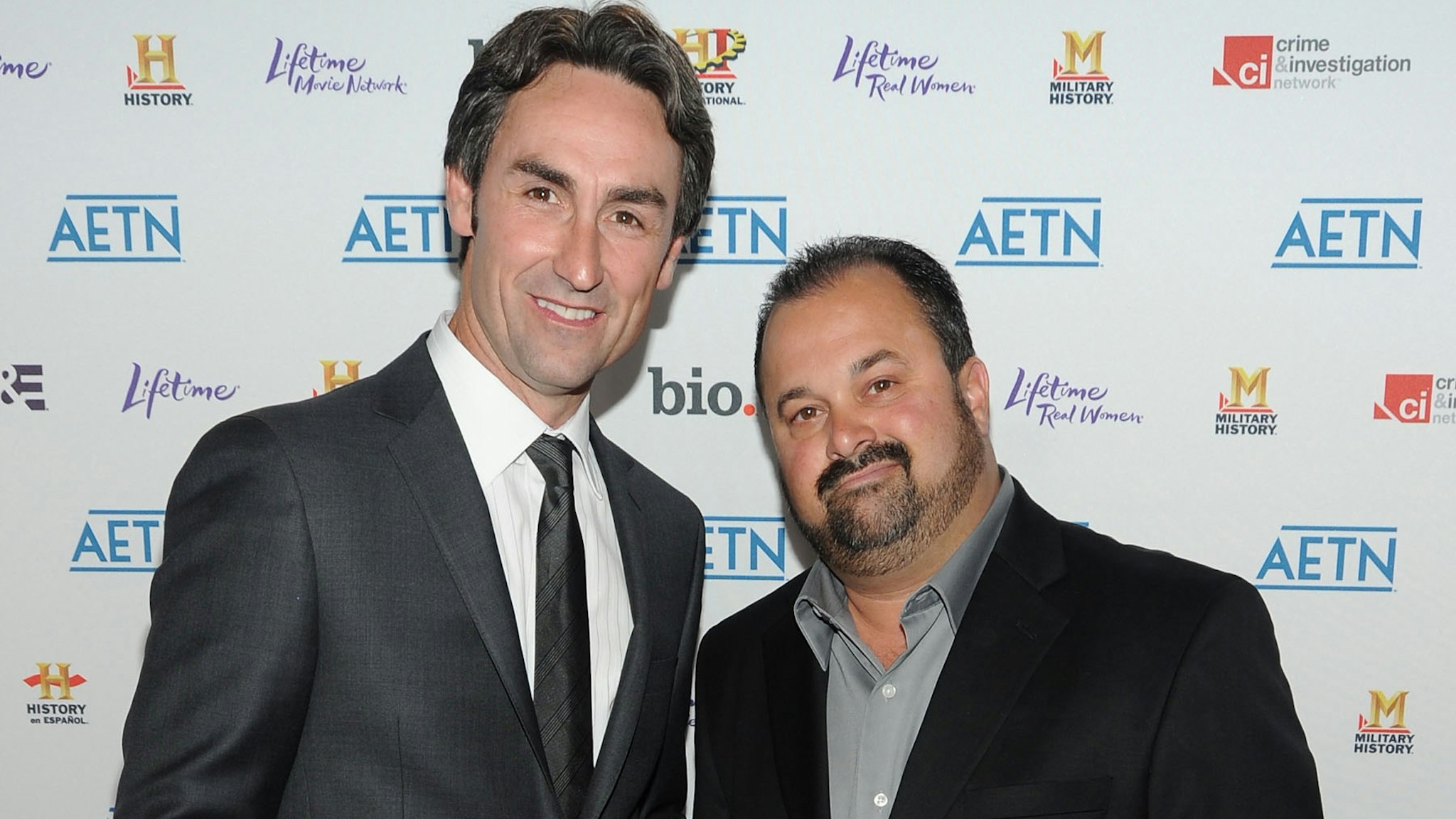 Actors Mike Wolfe and Frank Fritz attend the 2010 A&E Upfront at the IAC Building on May 5, 2010 in New York City.