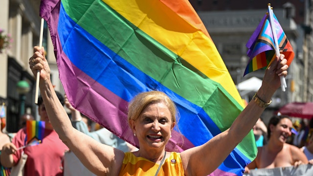 NEW YORK, NEW YORK - JUNE 26: Rep. Carolyn Maloney (D-NY) participate in the New York City Pride Parade on June 26, 2022 in New York City.
