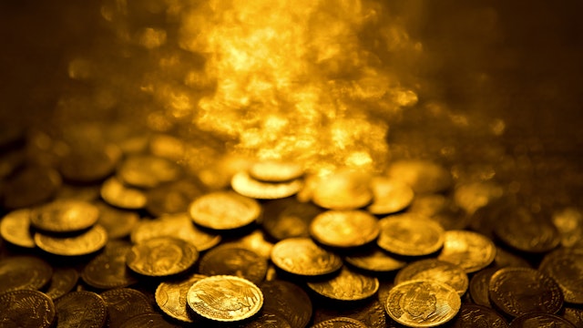 Gold coins.