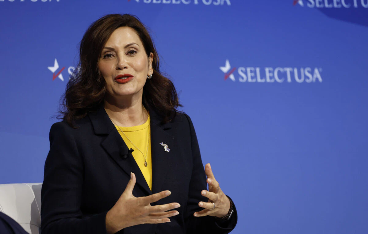 Gretchen Whitmer, governor of Michigan, speaks on a panel during the SelectUSA Investment Summit in National Harbor, Maryland, US, on Monday, June 27, 2022.