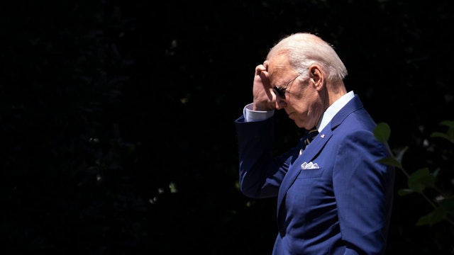 WASHINGTON, DC - JULY 20: U.S. President Joe Biden departs the Oval Office and walks to Marine One on the South Lawn of the White House July 20, 2022 in Washington, DC.