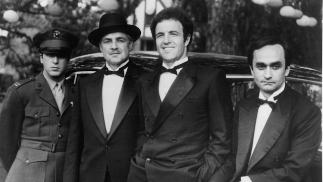 Al Pacino, Marlon Brando, James Caan, and John Cazale publicity portrait for the film 'The Godfather', 1972.