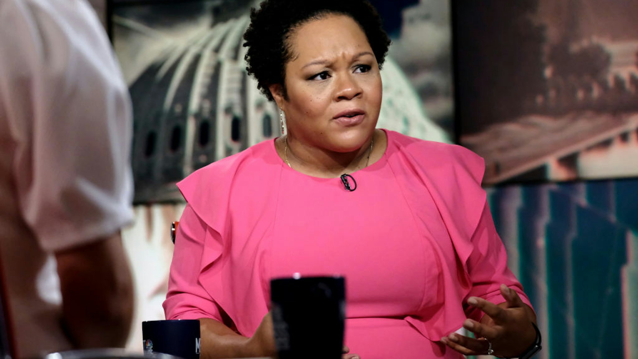 MEET THE PRESS -- Pictured: Yamiche Alcindor, White House Correspondent, PBS NewsHour; NBC News Contributor, appears on "Meet the Press" in Washington, D.C., Sunday, August 19, 2018. (Photo by: Paul Morigi/NBC/NBC Newswire/NBCUniversal via Getty Images)