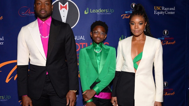 Dwyane Wade, Zaya Wade and Gabrielle Union attend the Better Brothers Los Angeles' 6th annual Truth Awards at Taglyan Complex on March 07, 2020 in Los Angeles, California.