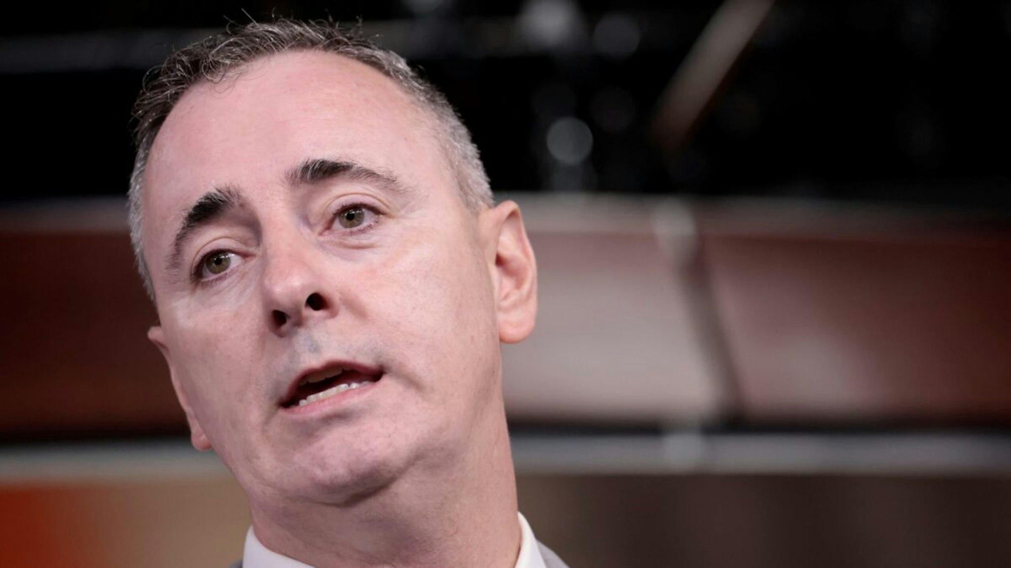 Representative Brian Fitzpatrick, a Republican from Pennsylvania, speaks during a news conference on recent actions of the FBI at the US Capitol in Washington, D.C., US, on Friday, Aug. 12, 2022.